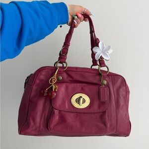 Vintage Coach Legacy Red Tote Bag